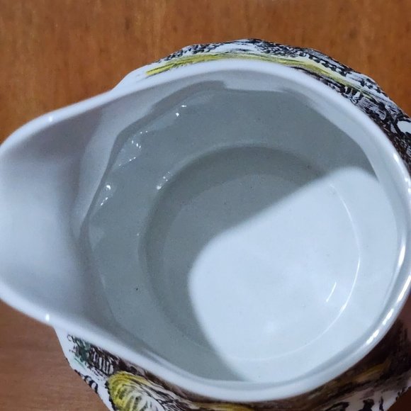 Staffordshire Yorkshire Multicolor Ironstone Creamer English farm 10oz - Picture 8 of 13